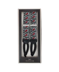 Trafalgar Men's The Snowy Virginia Nightingale Silk Formal End Suspenders