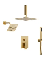 Everstein Pressure Balanced 10" Rainfall Shower System Dual Rain Heads