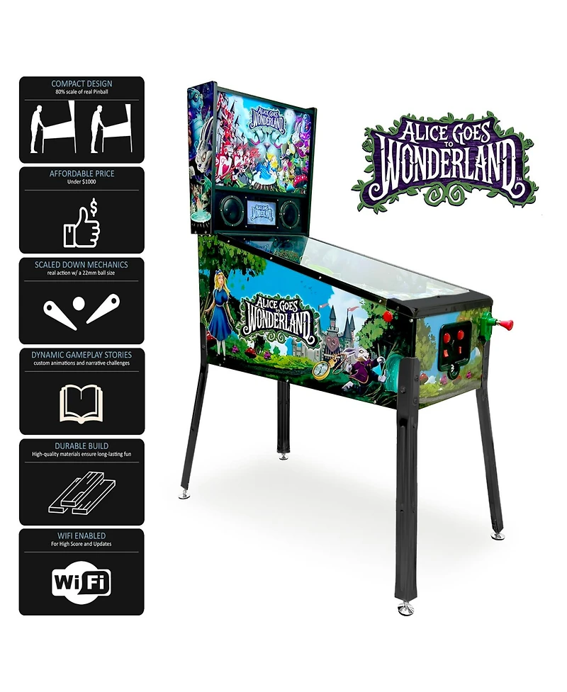 Wonderland Amusements Alice Goes to Wonderland Pinball Machine