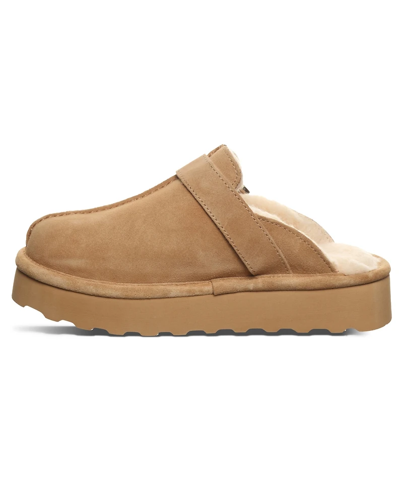 Bearpaw Women's Moxie Platform Suede Slip-On Clogs
