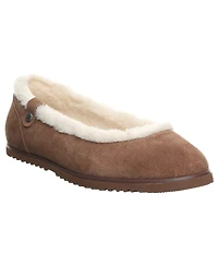 Bearpaw Women's Delphi Faux Fur Trim Ballet Flats