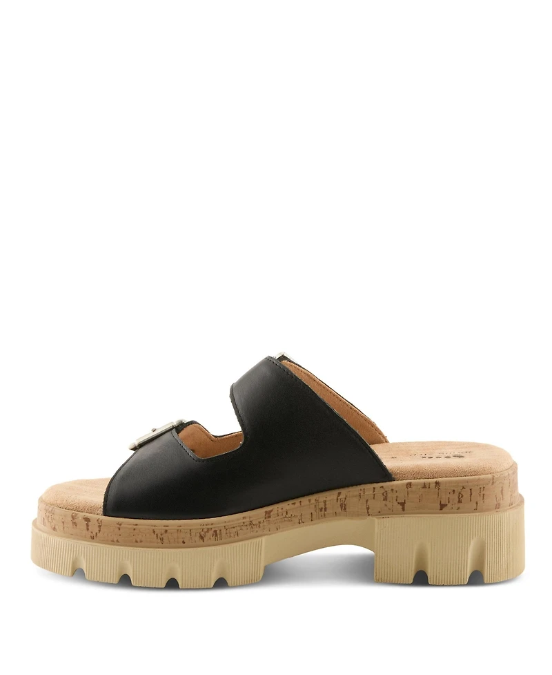 Spring Step Women's Marbello Wedge Sandal with Buckle Closure