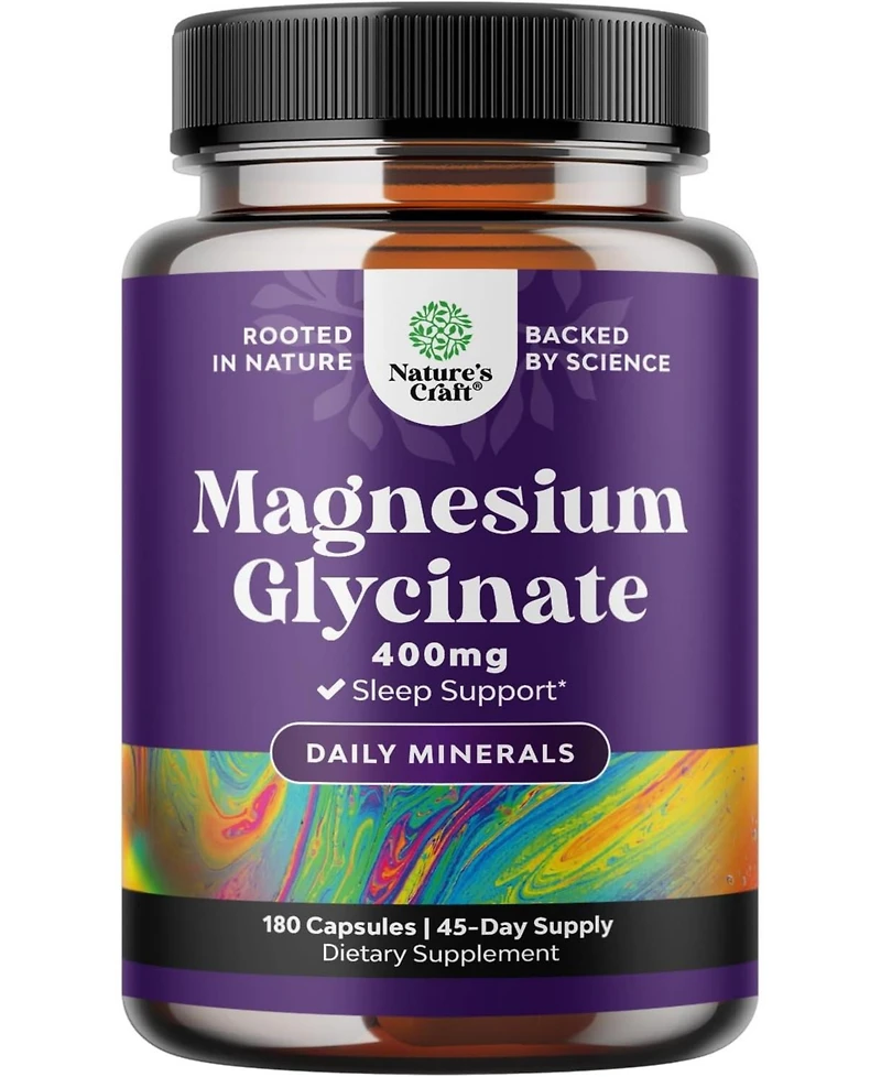 Nature's Craft Pure Magnesium Glycinate Supplement 400milligram