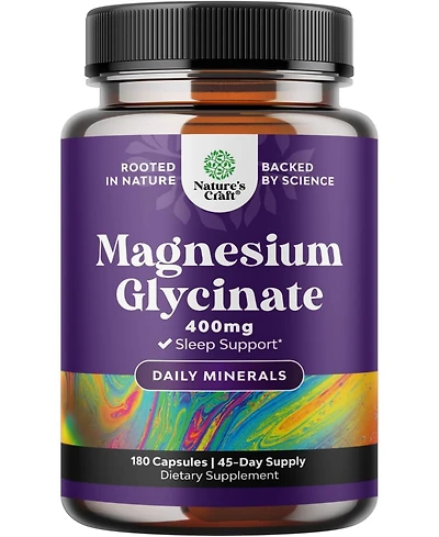 Nature's Craft Pure Magnesium Glycinate Supplement 400milligram