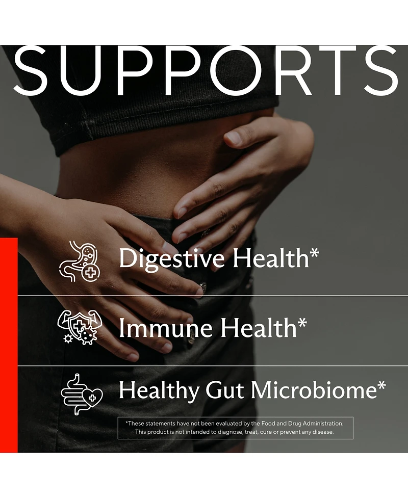 Sunergetic 4-in-1 Probiotic Prebiotic Postbiotic Digestive Enzymes for Men and Women, Gut Health and Immunity Support, 60 Count