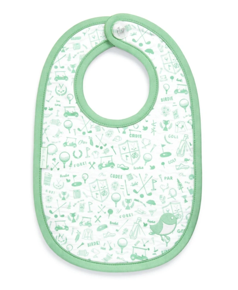 Bits and Bows Baby Unisex Golf Print Bib