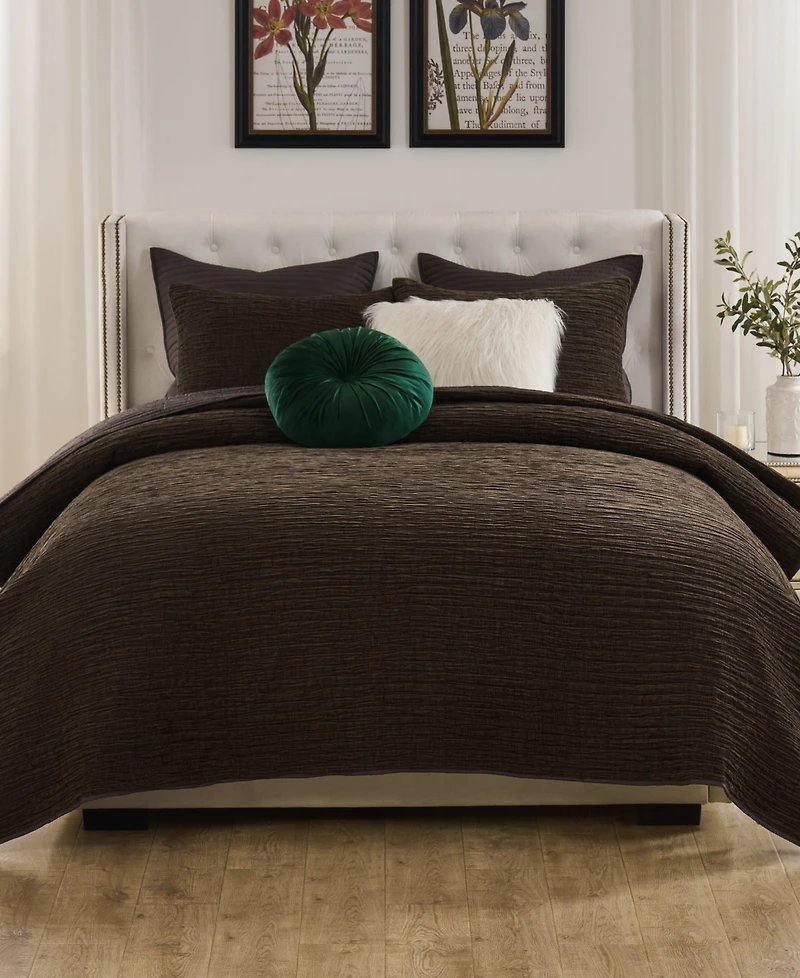 Greenland Home Fashions Velvet Crush Textured 3-Pc. Quilt Set