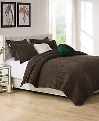 Greenland Home Fashions Velvet Crush Textured 3-Pc. Quilt Set