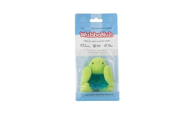 Wubbanub Baby 0 to 6m Pacifier - Green Turtle