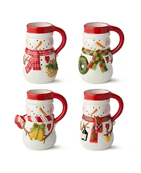 Certified International Snowman Delight Mugs, Set of 4