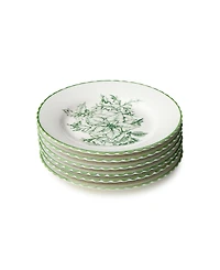 Certified International Winter Evergreen Canape Plates, Set of 6