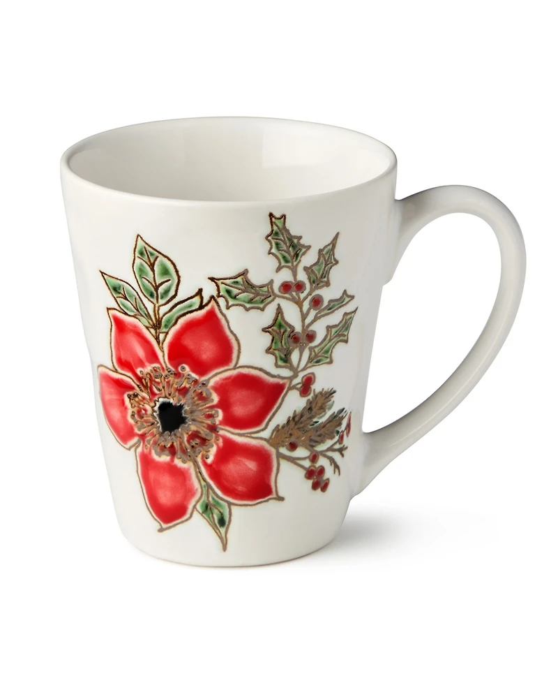 Certified International Festive Blooms Mugs, Set of 4