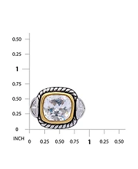 Macy's Square Trillion Cubic Zirconia and Oxidized Accents Statement Ring