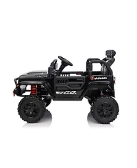 Yobtop 24V 7Ah 2-Seater Remote-Control 4WD Ride-On Jeep, Ages 3+