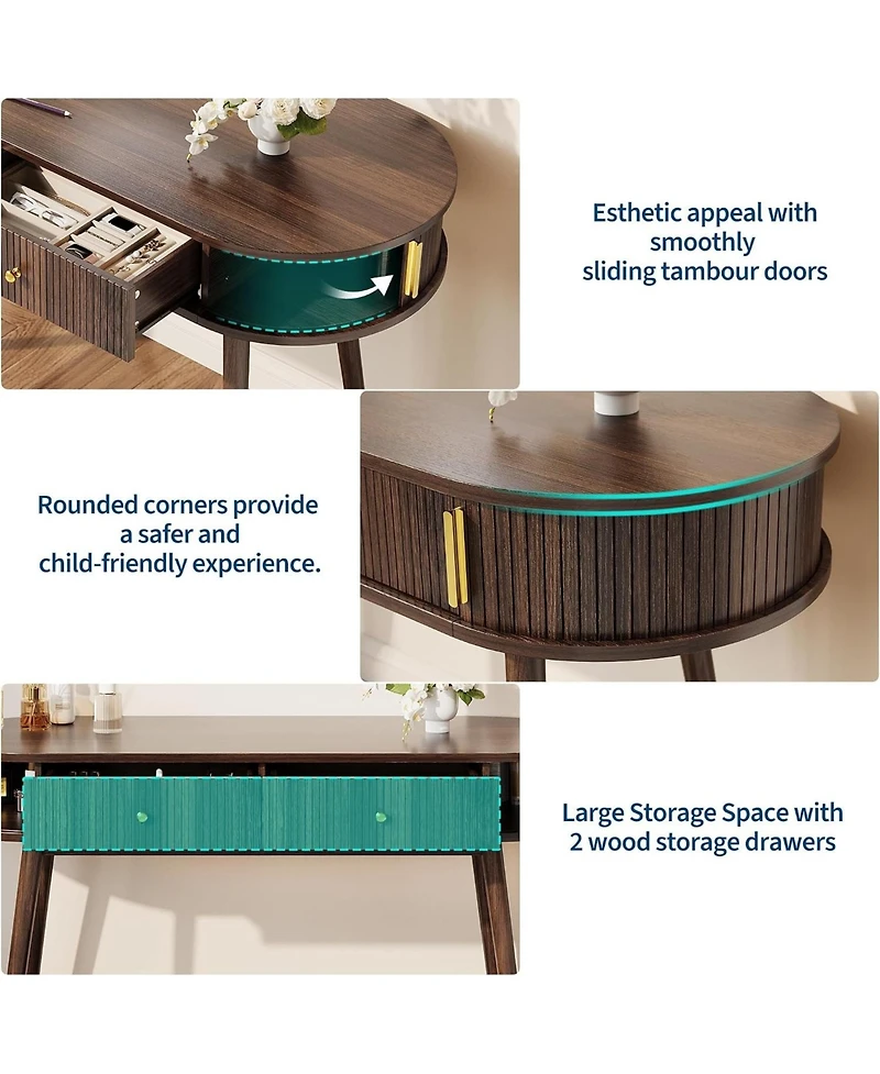 Gaomon 55-Inch Office Desk with 2 Drawers