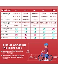 Hongge 12-Inch Kids Bike with Training Wheels, Adjustable Seat and Handlebar, Dual Brake System, 100 lbs Capacity, Ages 3–4