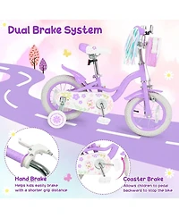 Hongge 14-Inch Girls Bike Featuring Anti-Slip Rubber Tires