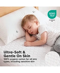 KeaBabies Protect Waterproof Mattress Protector Twin Size, Mavy Quilted Cotton Toddler Twin Mattress Protector Cover, 75x39
