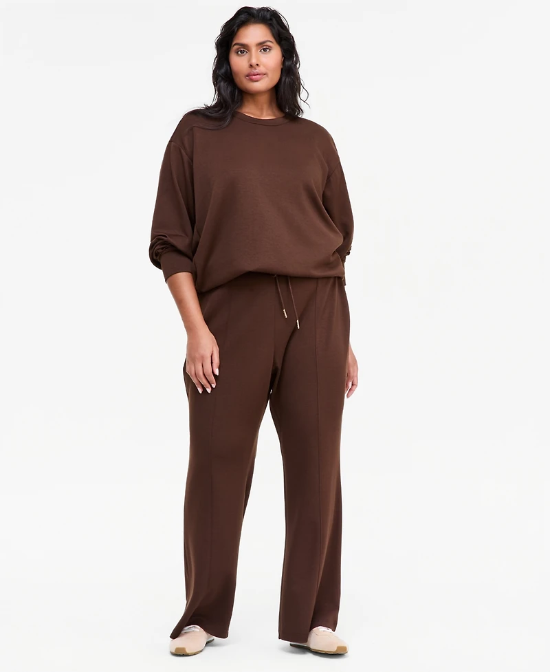 I.n.c. International Concepts Plus Drawstring Flare Sweatpants, Macy's Exclusive