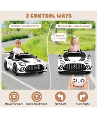 Hongge 12V Sports Car Remote Control with Adjustable Speed Ride-On, Ages 3-7