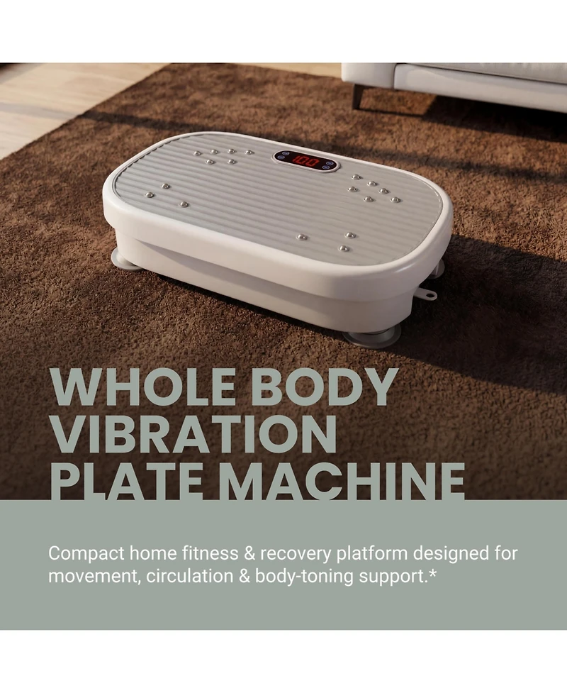 M3 Vibration Plate Exercise Machine with Resistance Bands, Remote and Bluetooth Speaker for Home Fitness and Lymphatic Drainage