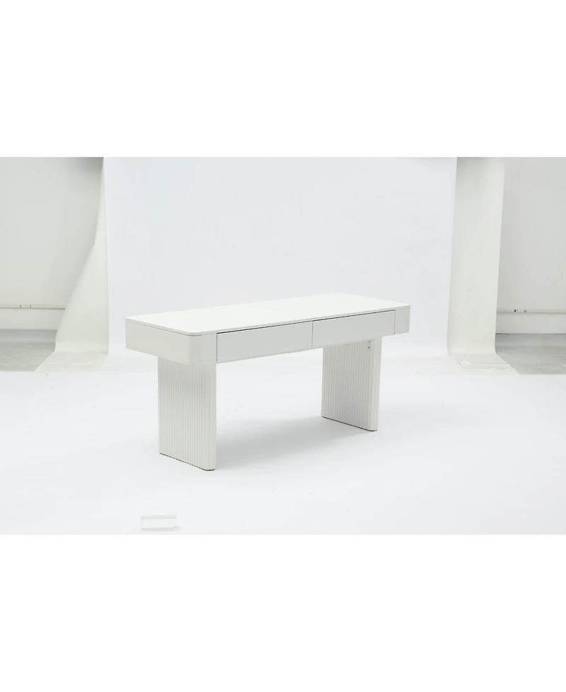 Tribesigns Rectangle Wooden Computer Desk with 2 Drawers, Modern Desk