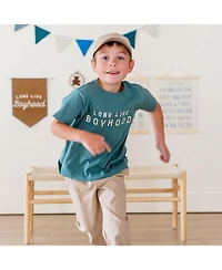 Sweet Wink Little Boys Long Live Boyhood Short Sleeve T-Shirt
