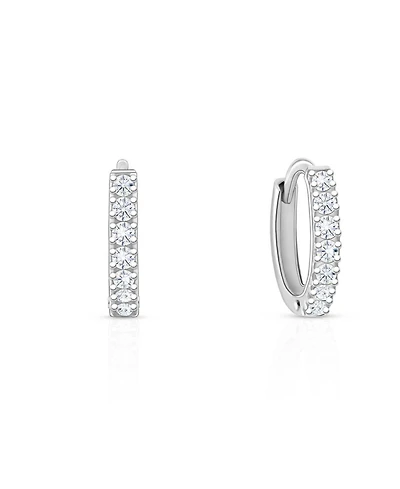 Tiny Blessings Timeless Pave Huggie Hoops Earrings