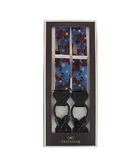 Trafalgar Men's Nyc Proud Silk Novelty Button End Suspenders