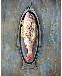 Outset Cast Iron 7.28" Fish Grill Pan
