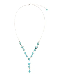 Barse Durango Blue Turquoise and Silver Y-Necklace