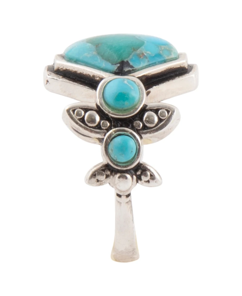 Barse Emile Blue Turquoise and Silver Ring