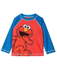 Sesame Street Baby Boys (12-18) months 2-Piece Swimwear Rash Guard and Swim Trunks Set
