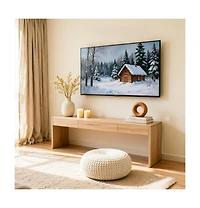 homfan 47.2" Console Table with 3 Drawers, Thickened Hallway Table with Large Storage, Entryway Sofa Table for Living Room, Tv Stand, Easy Clean