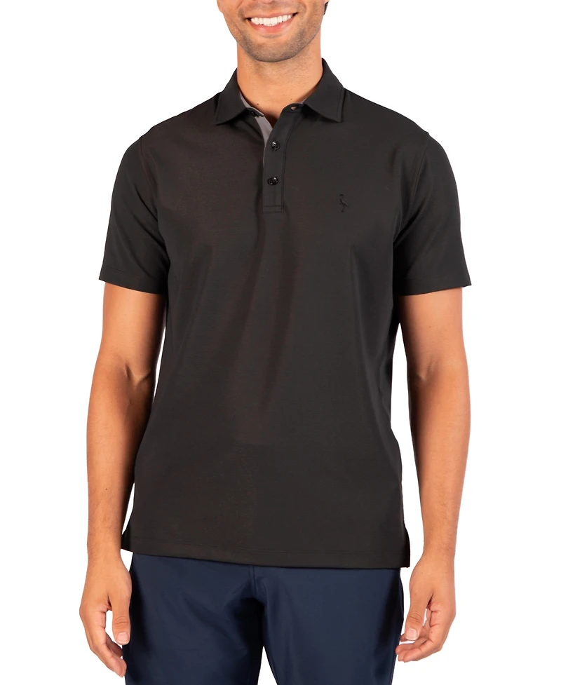 TailorByrd Men's Micro Grid Performance Polo