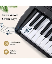 Sugift 61 Keys Beginners Electric Piano Keyboard Kit with Adjustable Stand and Stool