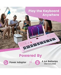 Hongge 61-Key Portable Digital Keyboard Piano with Carry Bag