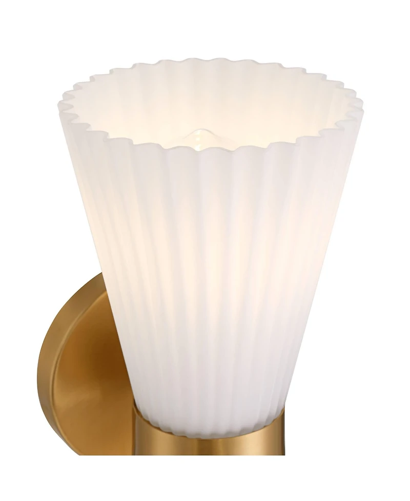 Possini Euro Design Possini Euro Peter 14" High Warm Brass 2-Light Wall Sconce