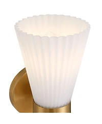 Possini Euro Design Possini Euro Peter 14" High Warm Brass 2-Light Wall Sconce