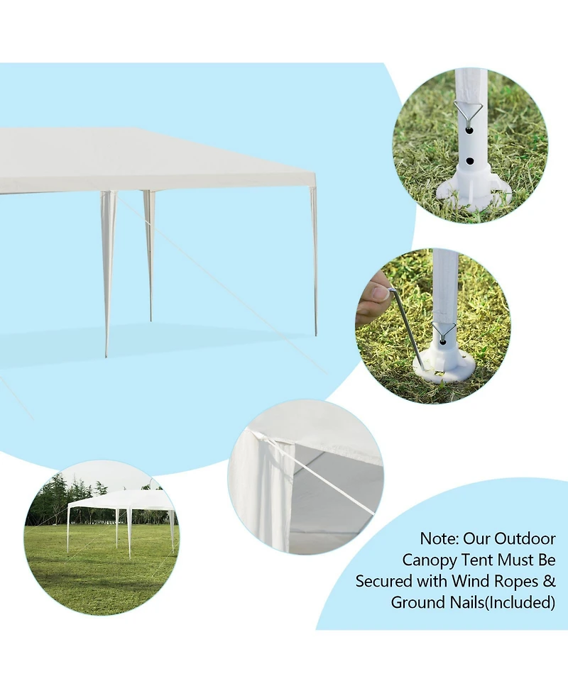 Gymax 10'x30 feet Heavy-duty Gazebo Wedding Canopy Party Pavilion Outdoor