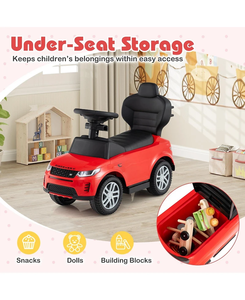 Sugift 3-in-1 Push Car with Removable Handle and Guardrail, Ages 18-36 Months