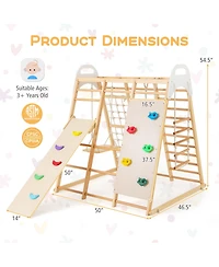 Sugift Ages 1+ 8-in-1 Wooden Jungle Gym Playset