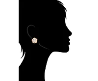 Rivka Friedman 18K Gold Plated Mother of Pearl Flower Studs