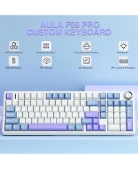 Aula F99 Tri-Mode Hot-Swappable Rgb Backlit Wireless Mechanical Keyboard
