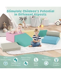 Hongge Infant Soft Foam 7-Piece Climbing Block Set
