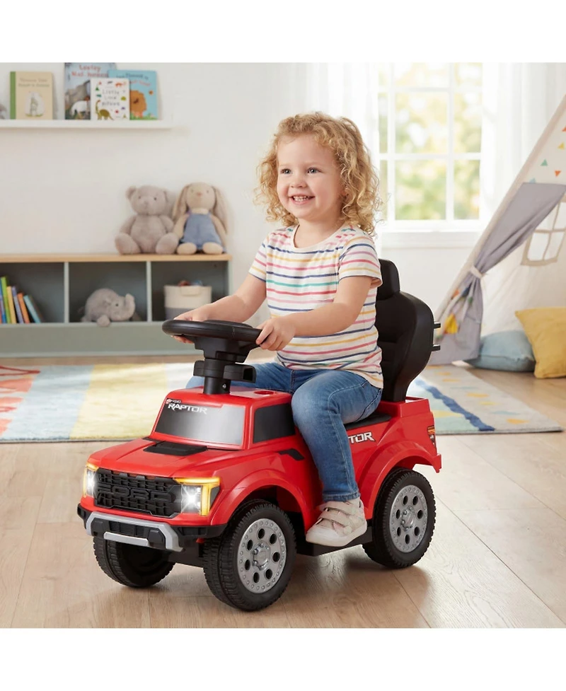 Hongge 3-In-1 Toddler Push Car with Detachable Handlebar, 55 lbs Capacity, Ages 18-36 Months