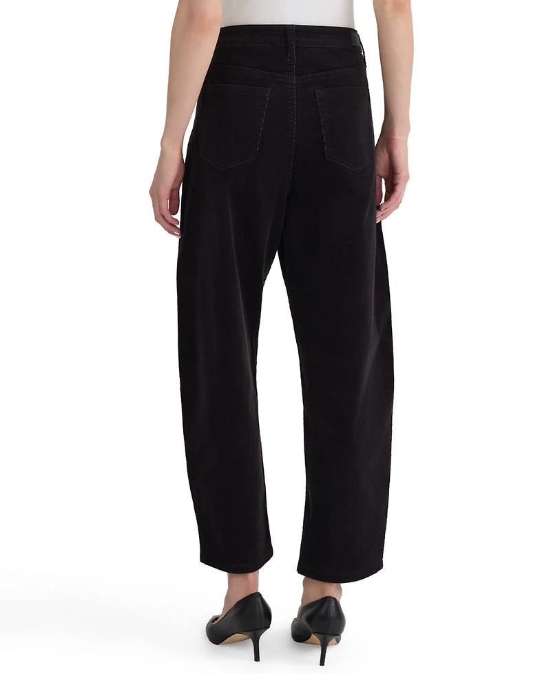 Jones New York Women's Lexington Mid-Rise Barrel Corduroy Pants