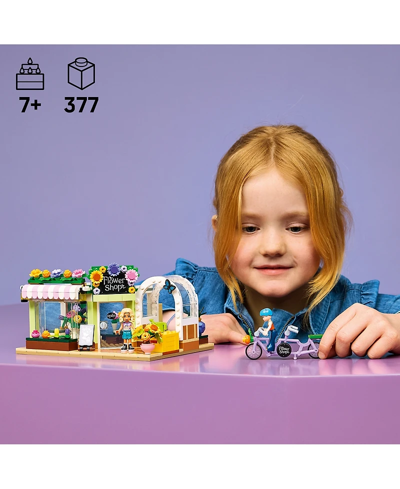 Lego Friends Creative Flower Shop 42693, 377-Piece Building Set, Ages 7+