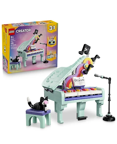 Lego Lego Creator Music Decor Piano with Cat 31392 485-Piece Building Set, Ages 9+