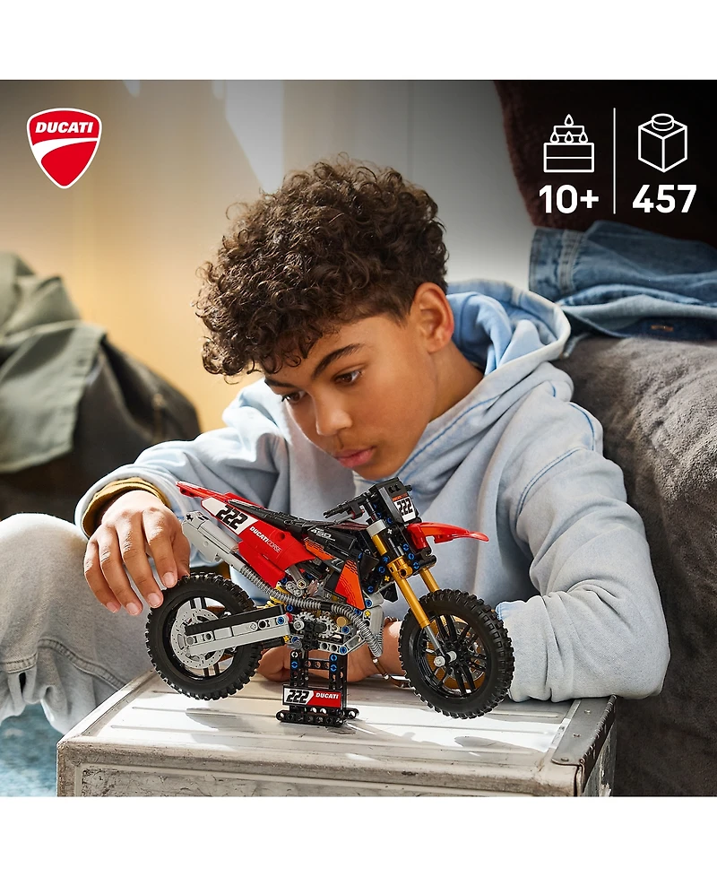 Lego Ducati Desmo450 Mx Factory Motorcycle 42238 457-Piece Building Set, Ages 10+